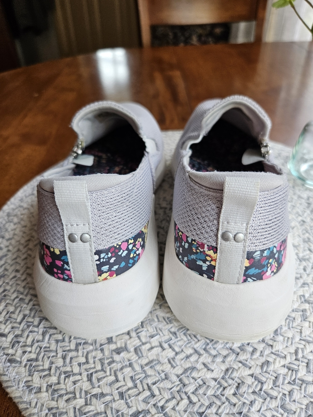 Ryka Women’s Mesh Slip-Ons Shoe with Floral Detail - Picture 3 of 8
